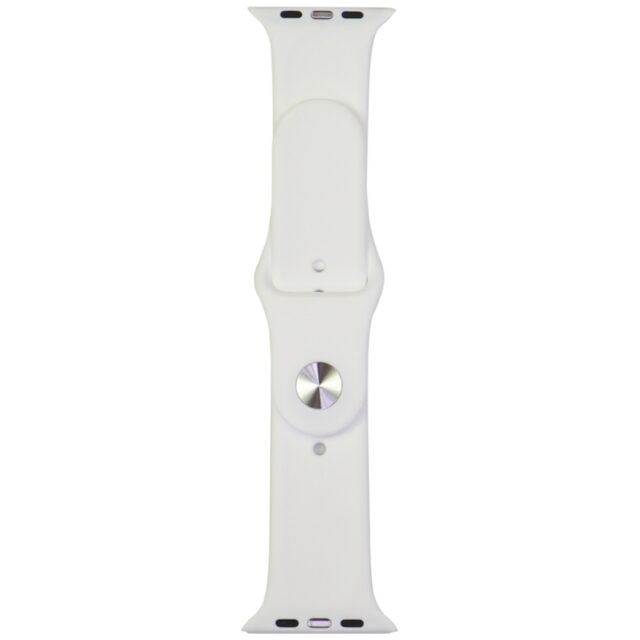 Strap Audi Sport Red Logo Silicone Watch Strap for Apple Watch 44/45/46/49mm white - imagine 2