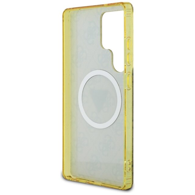 Case Guess 4G Glitter Triangle Buttons MagSafe for Samsung Galaxy S25 Ultra brown - imagine 7