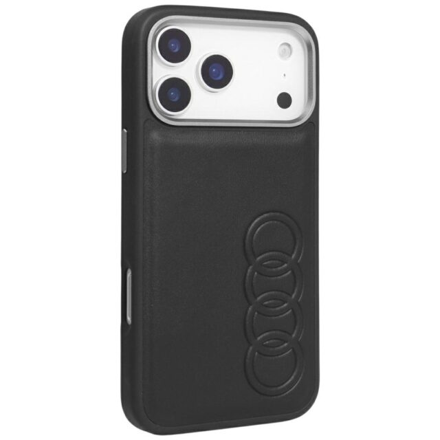 Case Audi TT Synthetic Leather MagSafe for iPhone 17 Pro black - imagine 3