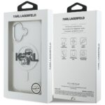 Karl Lagerfeld IML Glitter Karl & Choupette Sketch Logo MagSafe Case for iPhone 17 Clear - imagine 8