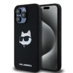 Karl Lagerfeld KLHMP15LSCHPPLK iPhone 15 Pro 6.1" black hardcase Silicone Choupette Head MagSa