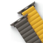 UNIQ Revix Strap Apple Watch Series1-8/SE/SE2/3/Ultra1/2/3 42/44/45/49mm Reversible Magnetic mustard - imagine 5