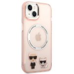 Karl Lagerfeld KLHMP14MHKCP iPhone 14 Plus / 15 Plus 6,7" hardcase pink Karl & Choupette Alumi - imagine 4