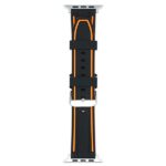 Beline Apple Watch Solid Silicone Strap42/44/45/49mm Orange/Black - imagine 2