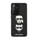 Karl Lagerfeld KLHCS21LSAKICKCBK S21 Ultra G998 black hardcase Saffiano Ikonik Karl&Choupette - imagine 3