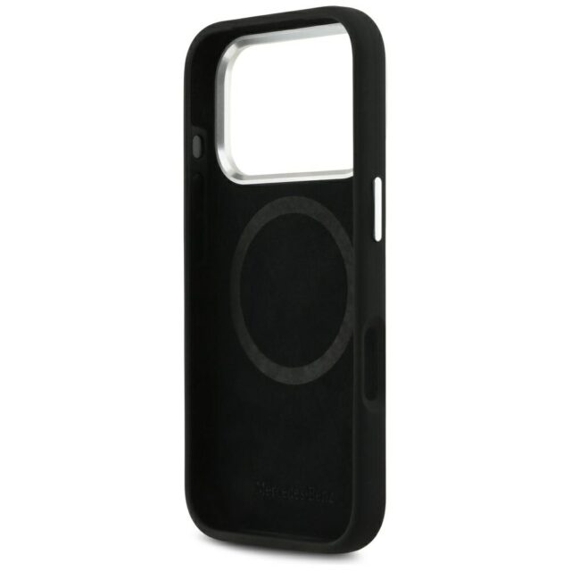 Case Mercedes Silicone Vintage Logo MagSafe for iPhone 17 Pro black - imagine 7