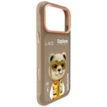 Case Nimmy Cool&Cute 2.0 Bear for iPhone  17 Pro Max beige - imagine 3