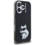 Case Karl Lagerfeld IML Aquarelle        Choupette & Logo for iPhone 16 black - imagine 4