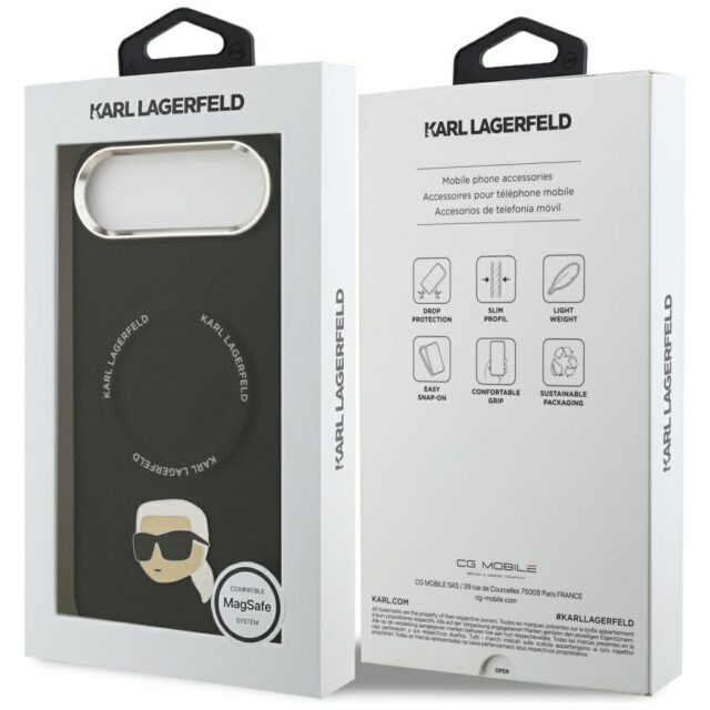Karl Lagerfeld Karl Pin MagSafe Case for iPhone Air Black - imagine 8
