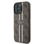Guess GUHMP16LP4RPSW iPhone 16 Pro 6.3" brown hardcase 4G Printed Stripes MagSafe - imagine 2