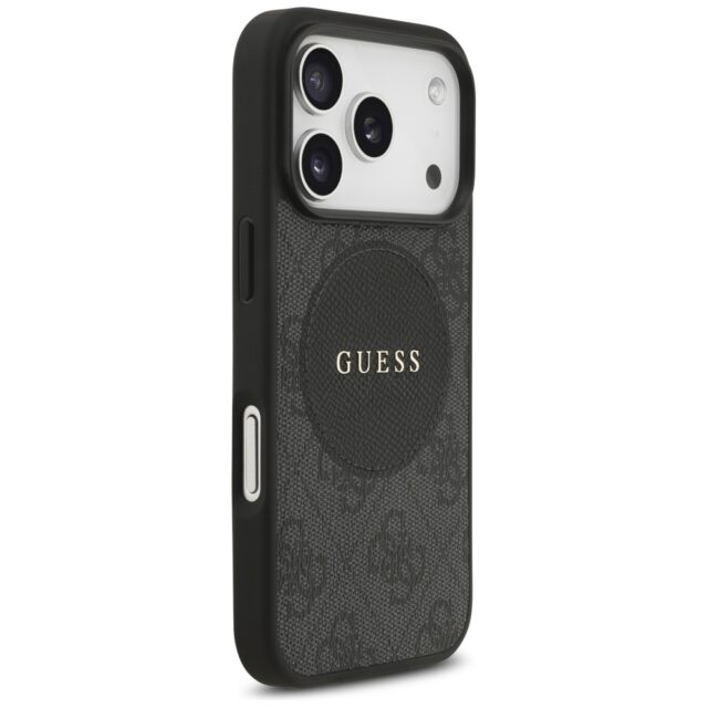 Case Guess 4G Circle Classic Logo MagSafe for iPhone 17 Pro black - imagine 4