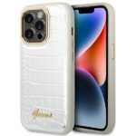 Guess GUHCP14XHGCRHS iPhone 14 Pro Max 6,7" silver hardcase Croco Collection