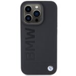 Case BMW BMHMP15LSLLBK iPhone 15 Pro 6.1" black MagSafe Leather Hot Stamp - imagine 3