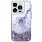 Guess GUHCP14LLFCTPU iPhone 14 Pro 6,1" purple hardcase Liquid Glitter Palm Collection - imagine 3