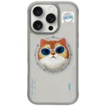 Nimmy Glasses Cool Cat MagSafe case for iPhone 16 Pro grey