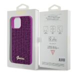 Guess GUHCP15SPMSDGSF iPhone 15 / 14 /13 6.1" fuschia hardcase Disco Metal Script - imagine 8