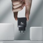 USAMS Charger 1xUSB-C+1xUSB 45W(only head) GaN PD3.0 +QC3.0 Fast Charging black/blackCC178TC01 - imagine 8