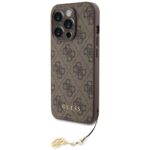Guess GUHCP15LGF4GBR iPhone 15 Pro 6.1" brown hardcase 4G Charms Collection - imagine 2