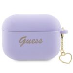 Guess GUAP2LSCHSU AirPods Pro 2 (2022/2023) cover purple Silicone Charm Heart Collection