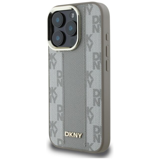 Case DKNY Checkered Pattern Magsafe for iPhone 16 Pro beige - imagine 2