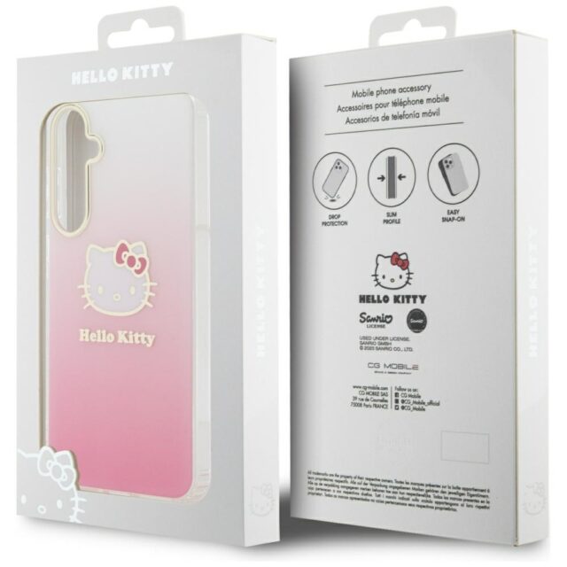 Hello Kitty HKHCSA55HDGKEP A55 A556 pink hardcase IML Gradient Electroplating Kitty Head - imagine 8