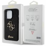 Guess GUHCP15LHG4SGK iPhone 15 Pro 6.1" black hardcase Glitter Script Big 4G - imagine 8