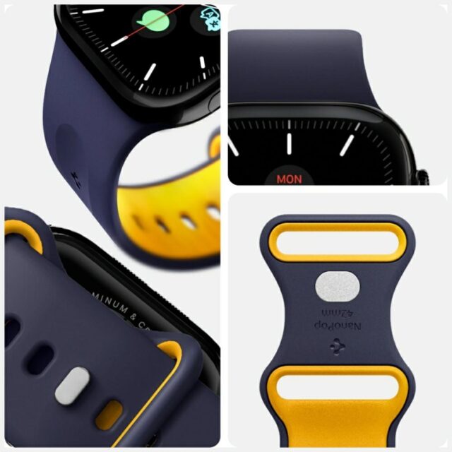 Band Spigen Nano Pop for Apple Watch  6/7/8/9/10/11/SE/SE 3 (40/41/42 mm) navy blue - imagine 8
