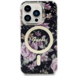 Guess GUHMP14LHCFWSK iPhone 14 Pro 6.1" black hardcase Flower MagSafe - imagine 3