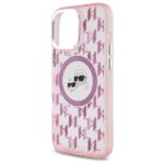 Karl Lagerfeld KLHMP16LHMCKMHP iPhone 16 Pro 6.3" pink IML Monogram Karl&Choupette Head MagSaf - imagine 6