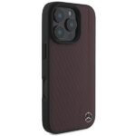 Mercedes MEHMP16X23RBGVR iPhone 16 Pro Max 6.9" red hardcase MB Wood Imitation Leather MagSafe - imagine 4