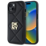 DKNY DKHCP14SPQDSLK iPhone 14 6.1" black Quilted Stack Logo