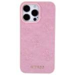 Guess GUHCP15LP4EPMP iPhone 15 Pro 6.1" pink hardcase Leather 4G Stamped - imagine 3