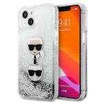 Karl Lagerfeld KLHCP13SKICGLS iPhone 13 mini 5,4" silver hardcase Liquid Glitter Karl&Choupet