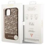Guess GUHMP14MHGCFSEW iPhone 14 Plus / 15 Plus 6.7" brown hard case GCube Stripes MagSafe - imagine 8