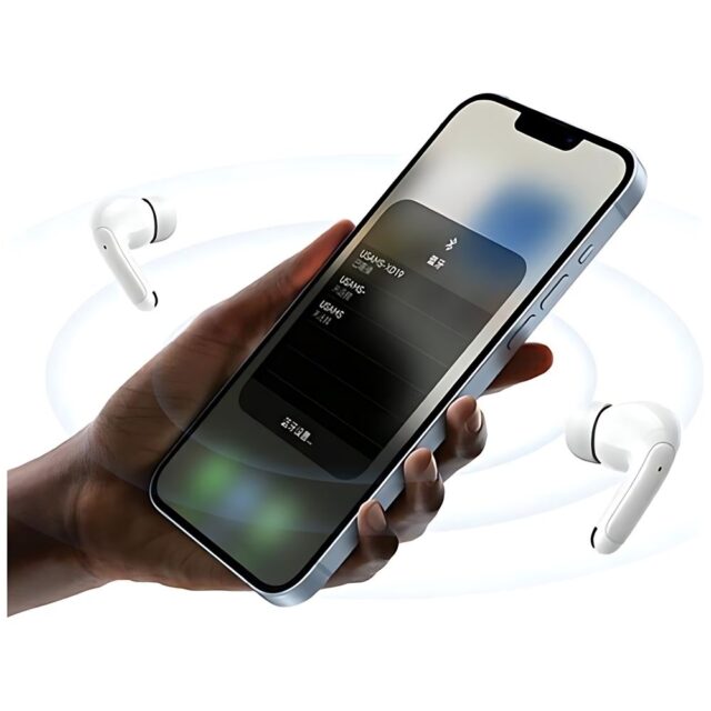 USAMS Bluetooth 5.3 Headphones TWSX-Don Series Dual mic ENC wireless white/white BHUXD02 - imagine 5