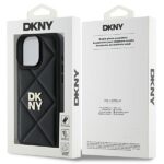 DKNY DKHCP16XPQDSLK iPhone 16 Pro Max 6.9" black Quilted Stack Logo - imagine 8
