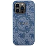 Guess GUHMP14LG4GFRB iPhone 14 Pro 6.1" blue hardcase 4G Collection Leather Metal Logo MagS - imagine 3