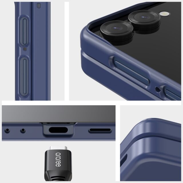 Case Araree Aero Flex for Samsung Galaxy  Z Flip7 black - imagine 3