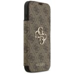 Guess Book 4G Metal Logo Case for iPhone 17 Pro Max Brown - imagine 4