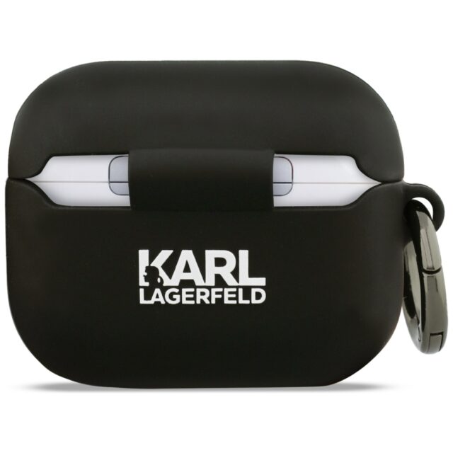 Case Karl Lagerfeld Silicone Choupette   Head 3D for AirPods Pro 3 black - imagine 3