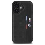 BMW BMHCP16S23PUPVK iPhone 16 6.1" black hardcase M Perforated Tricolor Detail Line - imagine 3