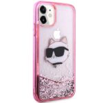 Karl Lagerfeld KLHCN61LNCHCP iPhone 11/XR pink hardcase Glitter Choupette Head - imagine 6