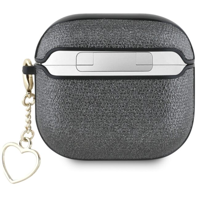 Guess Metallic Script Charm Case for AirPods 4 Black - imagine 2