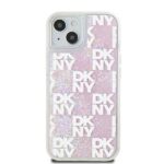 DKNY DKHCP15SLCPEPP iPhone 15 / 14 / 13 6.1" pink hardcase Liquid Glitter Multilogo - imagine 3