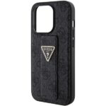 Guess GUHCP15XPGS4TDK iPhone 15 Pro Max 6.7" black hardcase Grip Stand 4G Triangle Strass - imagine 7