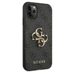 Guess GUHCN584GMGGR iPhone 11 Pro grey hardcase 4G Big Metal Logo - imagine 4
