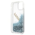 Guess GUHCP12SGLVSBL iPhone 12 mini 5,4" blue hardcase Glitter Vintage Script - imagine 7