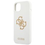 Guess GUHCP13SLS4GGWH iPhone 13 mini 5,4" white hard case Silicone 4G Logo - imagine 6