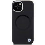 Case BMW BMHMP15SSILBK2 iPhone 15 / 14 / 13 6.1" black Signature Liquid Silicone MagSafe - imagine 3