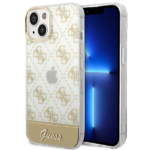 Guess GUHCP14MHG4MHG iPhone 14 Plus / 15 Plus 6.7" gold hardcase 4G Pattern Script